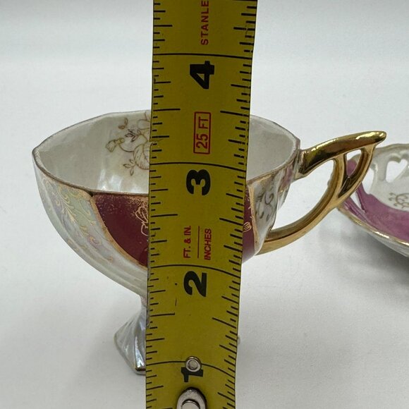 Vintage Royal Crown Iridescent Teacup and Saucer Set Japan - Picture 10 of 12